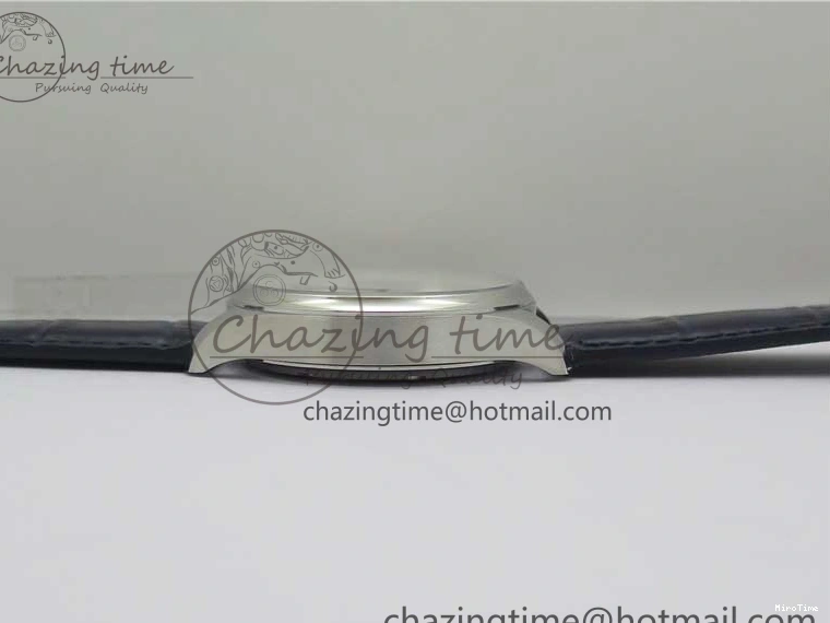 MIROTIME 0411 Packable Portuguese IW358304 ZF 1:1 Best Edition SS White Dial Blue Markers on Leather Strap A 7079